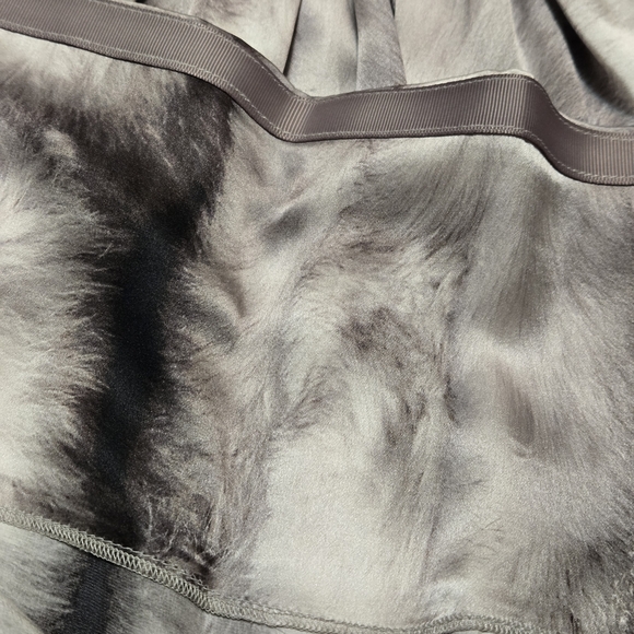 Dolce & Gabbana Satin Silk Feather Print Gray Midi Dress - Picture 11 of 16